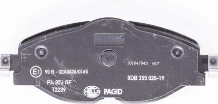 HELLA PAGID 8DB 355 020-191 - Bremžu uzliku kompl., Disku bremzes ps1.lv