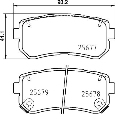 HELLA PAGID 8DB 355 020-851 - Bremžu uzliku kompl., Disku bremzes ps1.lv