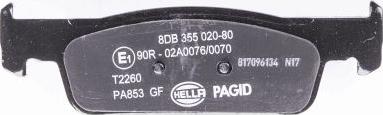 HELLA PAGID 8DB 355 020-801 - Bremžu uzliku kompl., Disku bremzes ps1.lv