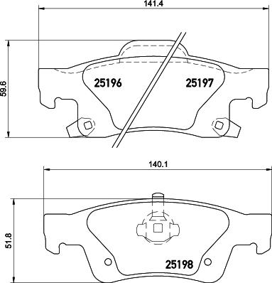 HELLA PAGID 8DB 355 020-351 - Bremžu uzliku kompl., Disku bremzes ps1.lv