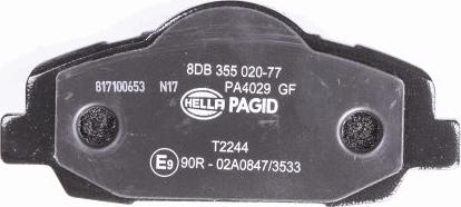 HELLA PAGID 8DB 355 020-771 - Bremžu uzliku kompl., Disku bremzes ps1.lv