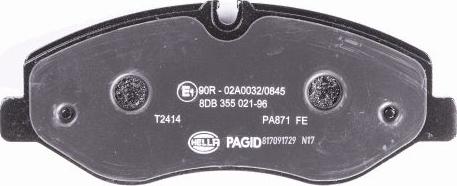 HELLA PAGID 8DB 355 021-961 - Bremžu uzliku kompl., Disku bremzes ps1.lv