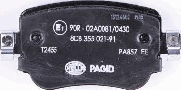 HELLA PAGID 8DB 355 021-911 - Bremžu uzliku kompl., Disku bremzes ps1.lv