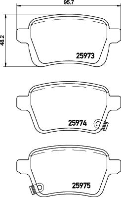 HELLA PAGID 8DB 355 021-441 - Bremžu uzliku kompl., Disku bremzes ps1.lv