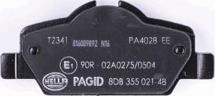 HELLA PAGID 8DB 355 021-481 - Bremžu uzliku kompl., Disku bremzes ps1.lv