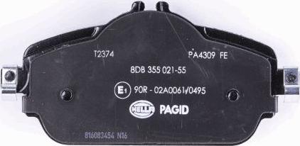 HELLA PAGID 8DB 355 021-551 - Bremžu uzliku kompl., Disku bremzes ps1.lv