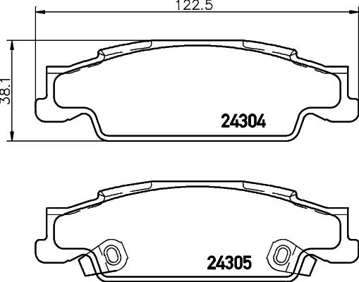 HELLA PAGID 8DB 355 021-581 - Bremžu uzliku kompl., Disku bremzes ps1.lv