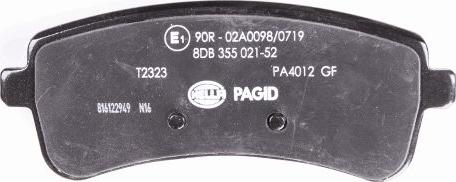 HELLA PAGID 8DB 355 021-521 - Bremžu uzliku kompl., Disku bremzes ps1.lv