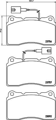 HELLA PAGID 8DB 355 021-151 - Bremžu uzliku kompl., Disku bremzes ps1.lv