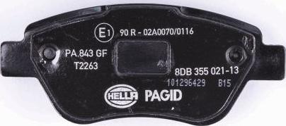 HELLA PAGID 8DB 355 021-131 - Bremžu uzliku kompl., Disku bremzes ps1.lv