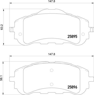 HELLA PAGID 8DB 355 021-321 - Bremžu uzliku kompl., Disku bremzes ps1.lv