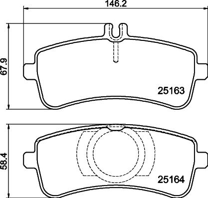 HELLA PAGID 8DB 355 021-371 - Bremžu uzliku kompl., Disku bremzes ps1.lv