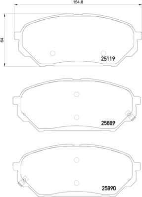 HELLA PAGID 8DB 355 030-911 - Bremžu uzliku kompl., Disku bremzes ps1.lv