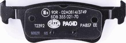 HELLA PAGID 8DB 355 021-701 - Bremžu uzliku kompl., Disku bremzes ps1.lv