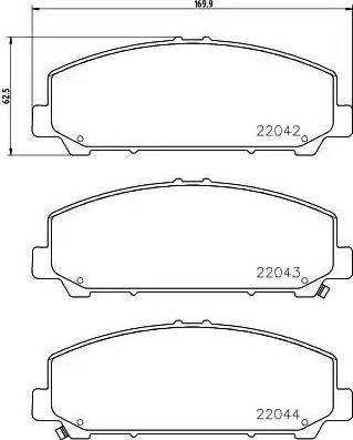 HELLA PAGID 8DB 355 021-731 - Bremžu uzliku kompl., Disku bremzes ps1.lv