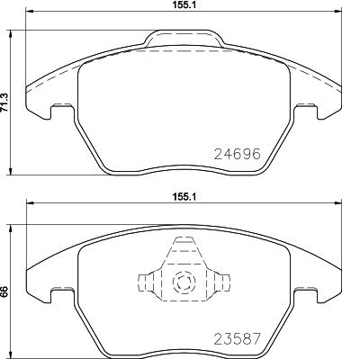 HELLA PAGID 8DB 355 023-151 - Bremžu uzliku kompl., Disku bremzes ps1.lv