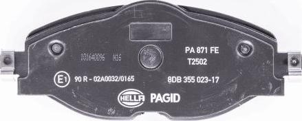 HELLA PAGID 8DB 355 023-171 - Bremžu uzliku kompl., Disku bremzes ps1.lv