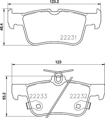 HELLA PAGID 8DB 355 023-301 - Bremžu uzliku kompl., Disku bremzes ps1.lv