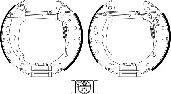 HELLA PAGID 8DB 355 022-901 - Bremžu loku komplekts ps1.lv