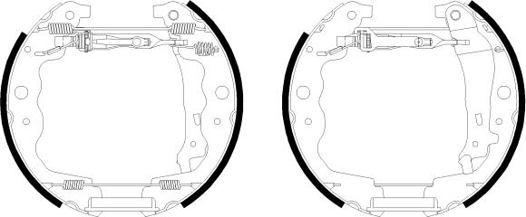 HELLA PAGID 8DB 355 022-561 - Bremžu loku komplekts ps1.lv