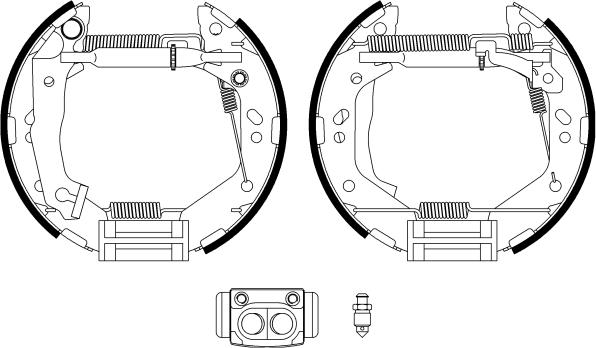 HELLA PAGID 8DB 355 022-781 - Bremžu loku komplekts ps1.lv