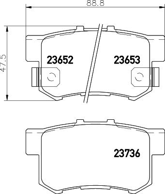 HELLA PAGID 8DB 355 027-811 - Bremžu uzliku kompl., Disku bremzes ps1.lv