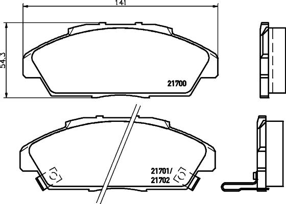 HELLA PAGID 8DB 355 027-221 - Bremžu uzliku kompl., Disku bremzes ps1.lv