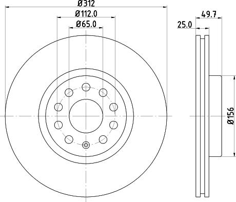 HELLA PAGID 8DD 355 127-971 - Bremžu diski ps1.lv