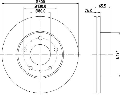 HELLA PAGID 8DD 355 109-021 - Bremžu diski ps1.lv