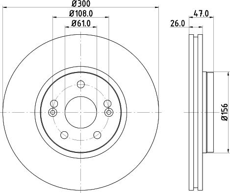 HELLA PAGID 8DD 355 109-301 - Bremžu diski ps1.lv