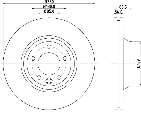 HELLA PAGID 8DD 355 109-762 - Bremžu diski ps1.lv