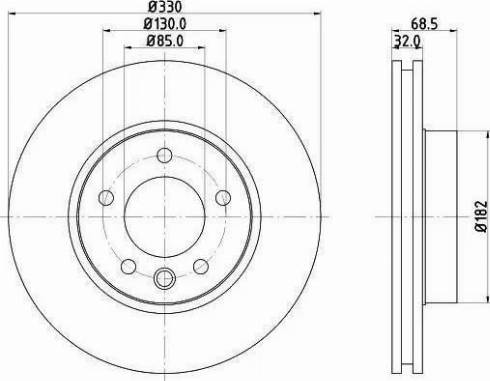 HELLA PAGID 8DD 355 121-081 - Bremžu diski ps1.lv