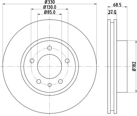 HELLA PAGID 8DD 355 109-721 - Bremžu diski ps1.lv