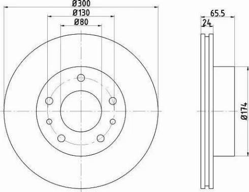 HELLA PAGID 8DD 355 104-431 - Bremžu diski ps1.lv