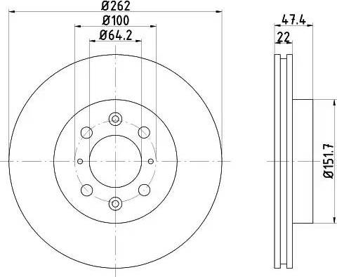 HELLA PAGID 8DD 355 104-041 - Bremžu diski ps1.lv