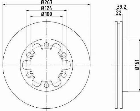 HELLA PAGID 8DD 355 104-011 - Bremžu diski ps1.lv