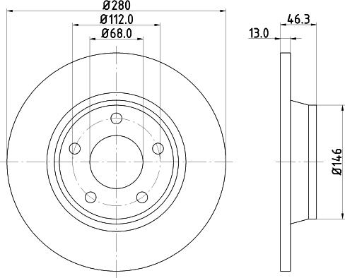 HELLA PAGID 8DD 355 104-171 - Bremžu diski ps1.lv