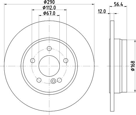 HELLA PAGID 8DD 355 124-691 - Bremžu diski ps1.lv