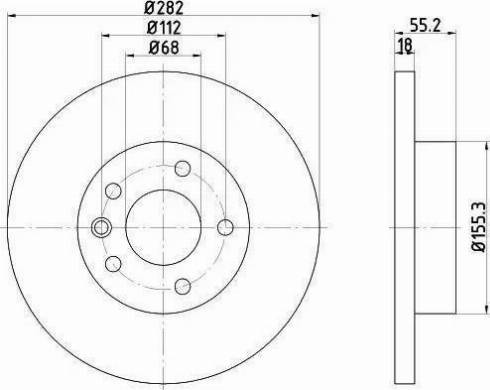 HELLA PAGID 8DD 355 105-571 - Bremžu diski ps1.lv