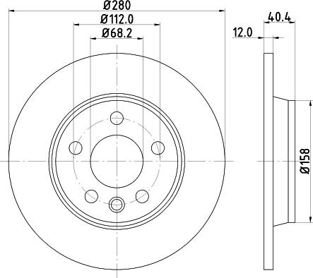 HELLA PAGID 8DD 355 105-601 - Bremžu diski ps1.lv