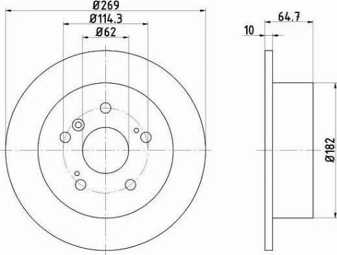 HELLA PAGID 8DD 355 105-091 - Bremžu diski ps1.lv