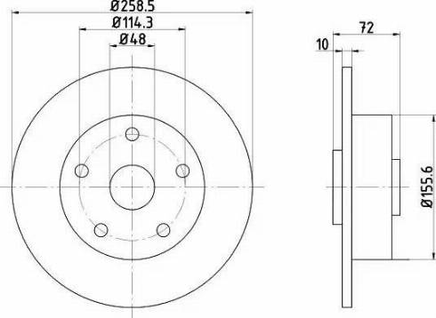 HELLA PAGID 8DD 355 105-061 - Bremžu diski ps1.lv