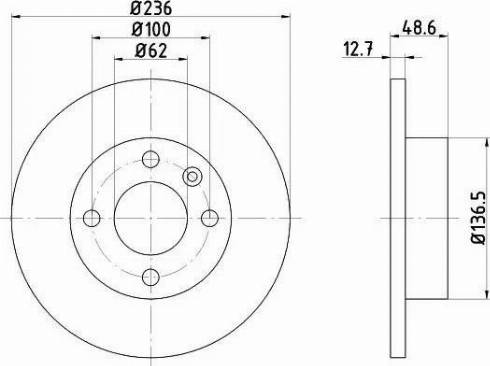 HELLA PAGID 8DD 355 105-891 - Bremžu diski ps1.lv