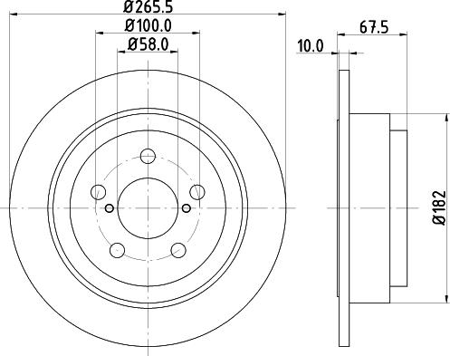 HELLA PAGID 8DD 355 105-331 - Bremžu diski ps1.lv