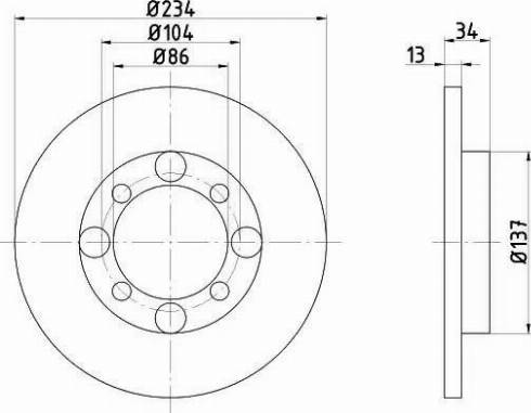 HELLA PAGID 8DD 355 105-781 - Bremžu diski ps1.lv