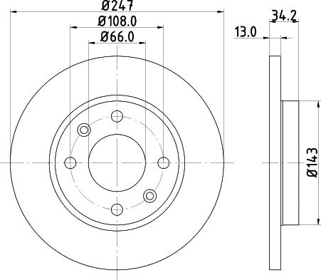 HELLA PAGID 8DD 355 124-081 - Bremžu diski ps1.lv