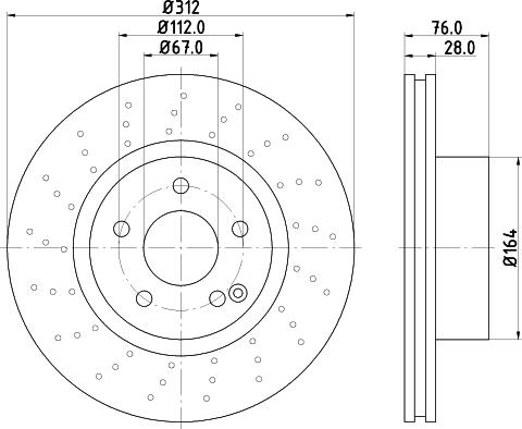 HELLA PAGID 8DD 355 106-871 - Bremžu diski ps1.lv