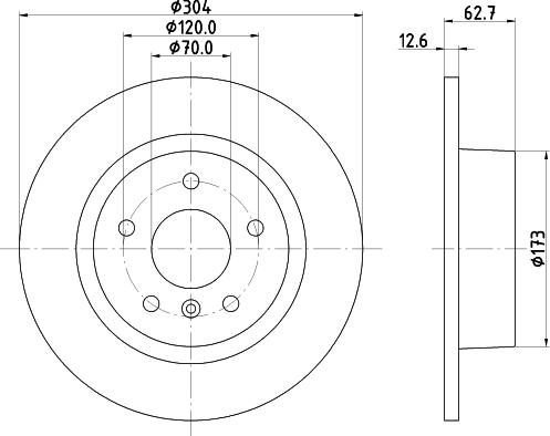 HELLA PAGID 8DD 355 106-371 - Bremžu diski ps1.lv