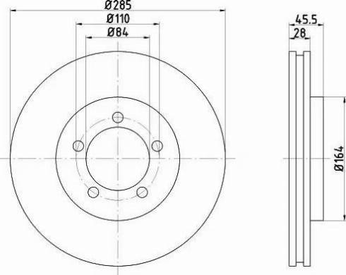 HELLA PAGID 8DD 355 106-251 - Bremžu diski ps1.lv