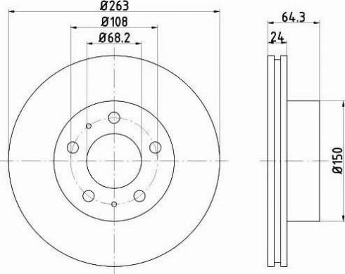 HELLA PAGID 8DD 355 100-461 - Bremžu diski ps1.lv